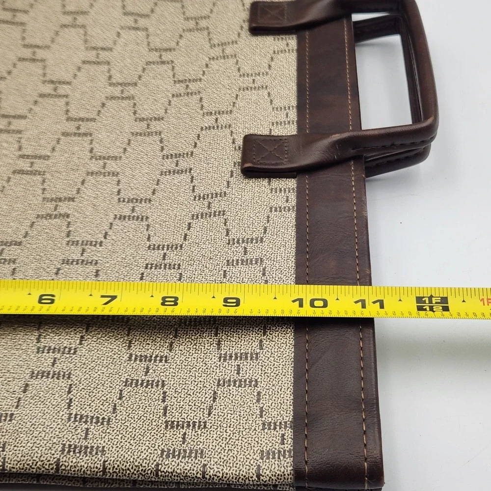 Vintage Security Pacific‎ Bank Portfolio Briefcase 17x11 Canvas Faux Leather
